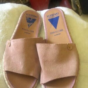 Verbenas Andrea pink leather sandals size 8